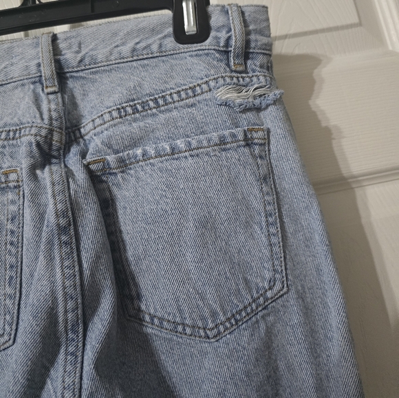 PacSun Light Blue Ultra High Waisted Slim Fit Jeans, Button Fly, Raw Hem, EUC! - Picture 10 of 13